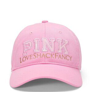 Victorias Secret PINK x LoveShackFancy Baseball Hat Cap Pink NWT